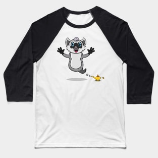 Cute Raccoon Ghost and Flying Baseball T-Shirt